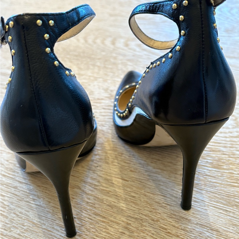 Black and Gold Studded Heels - Picture 5 of 10